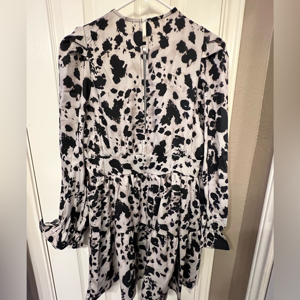 NWT Lai Meng Five Cats black and cream dress size 10 - Picture 3 of 6